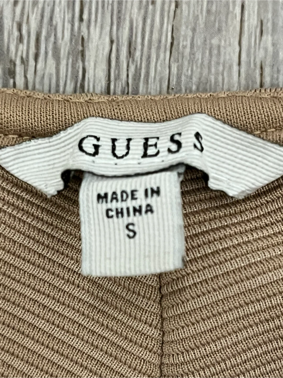 Guess Beige Peplum Top - Size S - photo 3