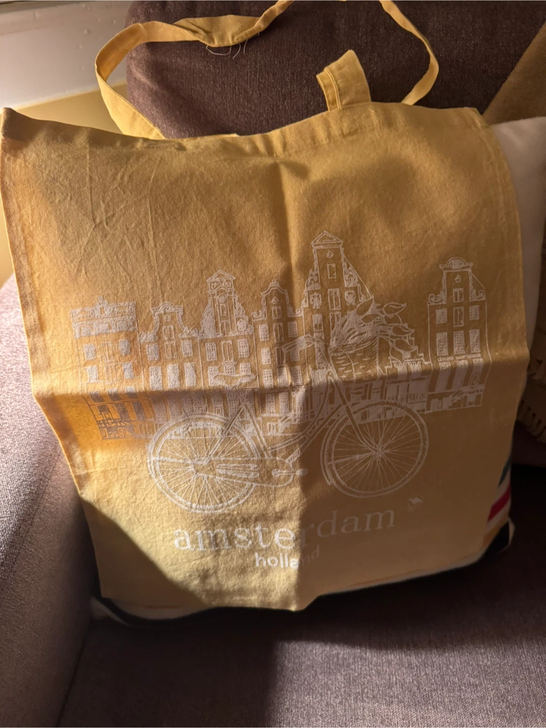 Amsterdam Holland Yellow Tote Bag