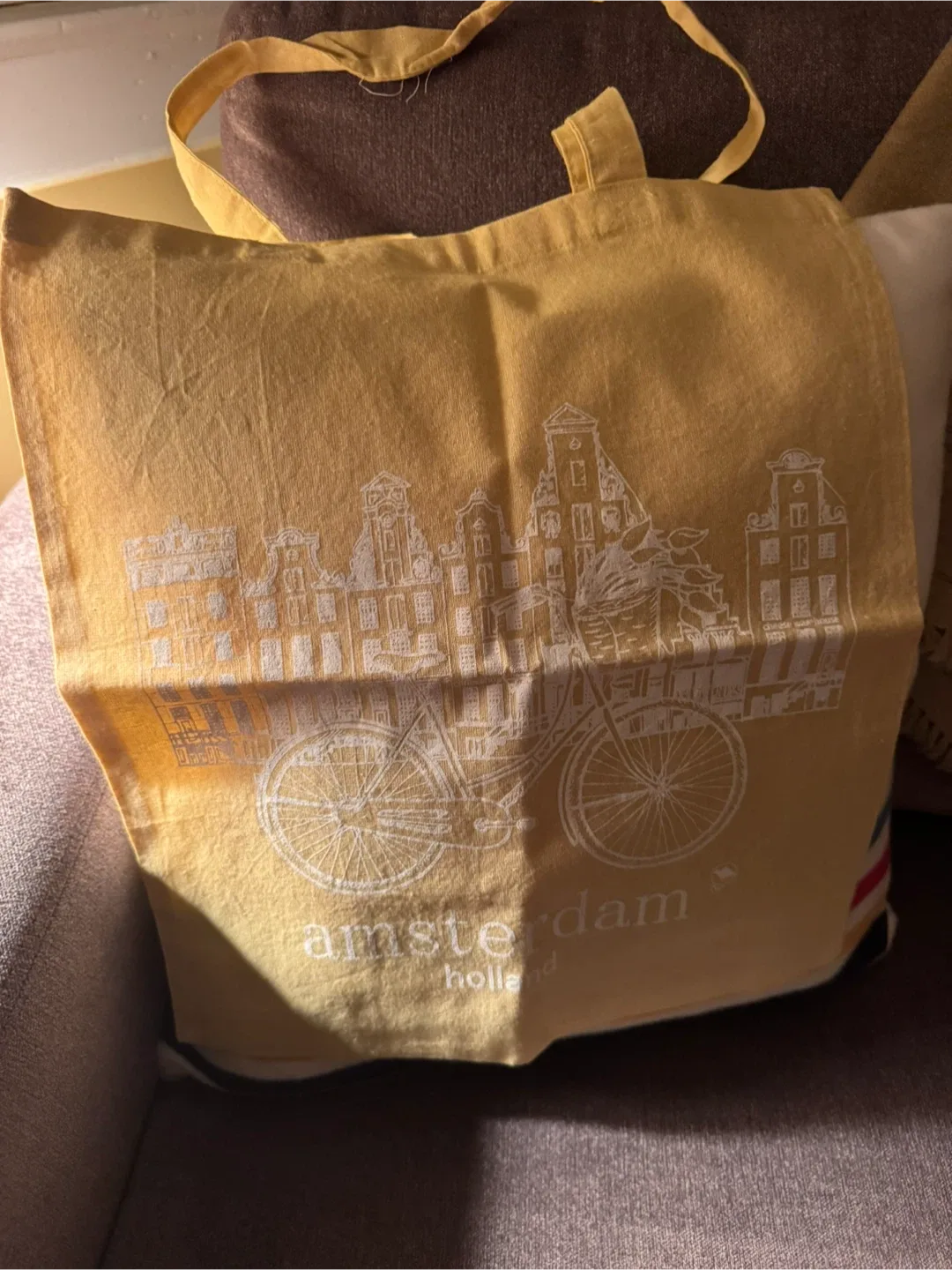 Amsterdam Holland Yellow Tote Bag thumbnail