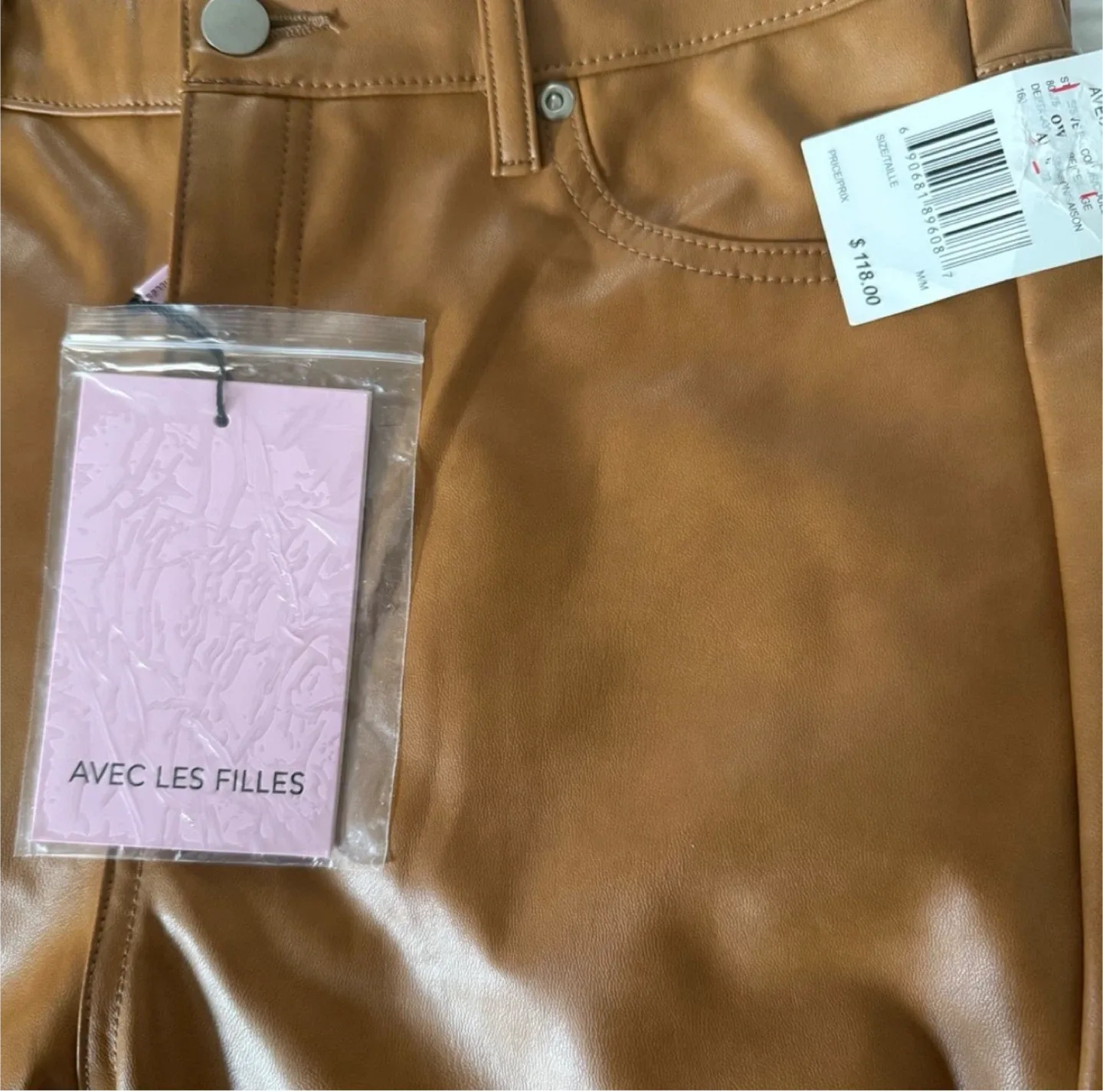 BNWT Anthropologie Avec Les Filles Faux Leather Pants image indicator(10)