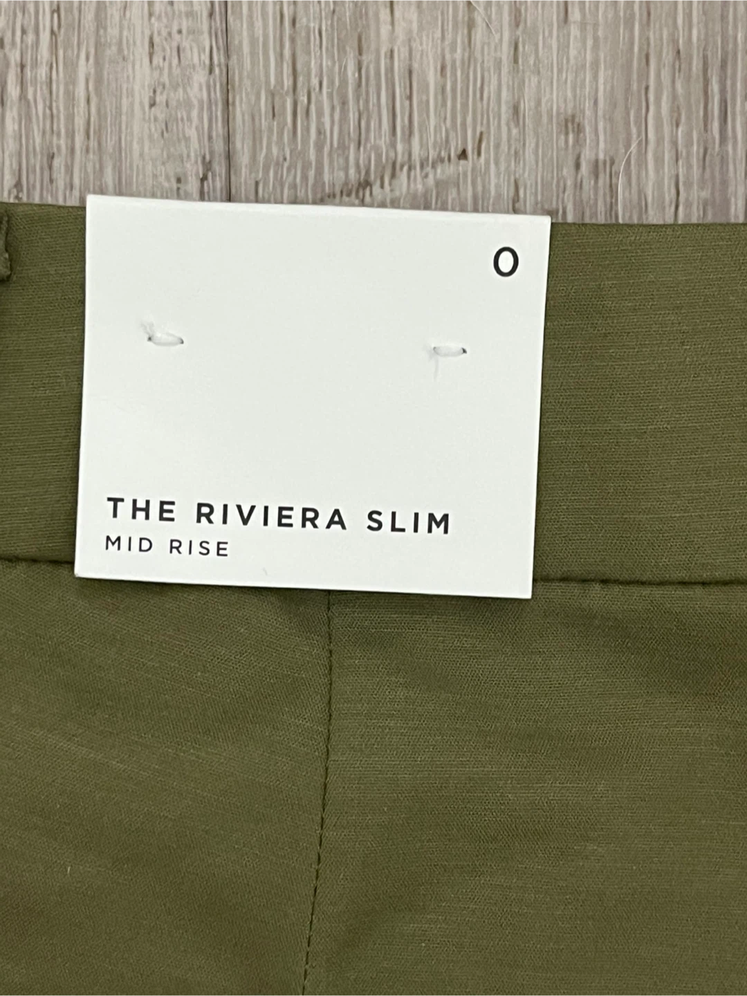 LOFT Riviera Slim Mid Rise Pants Olive Green - photo 4