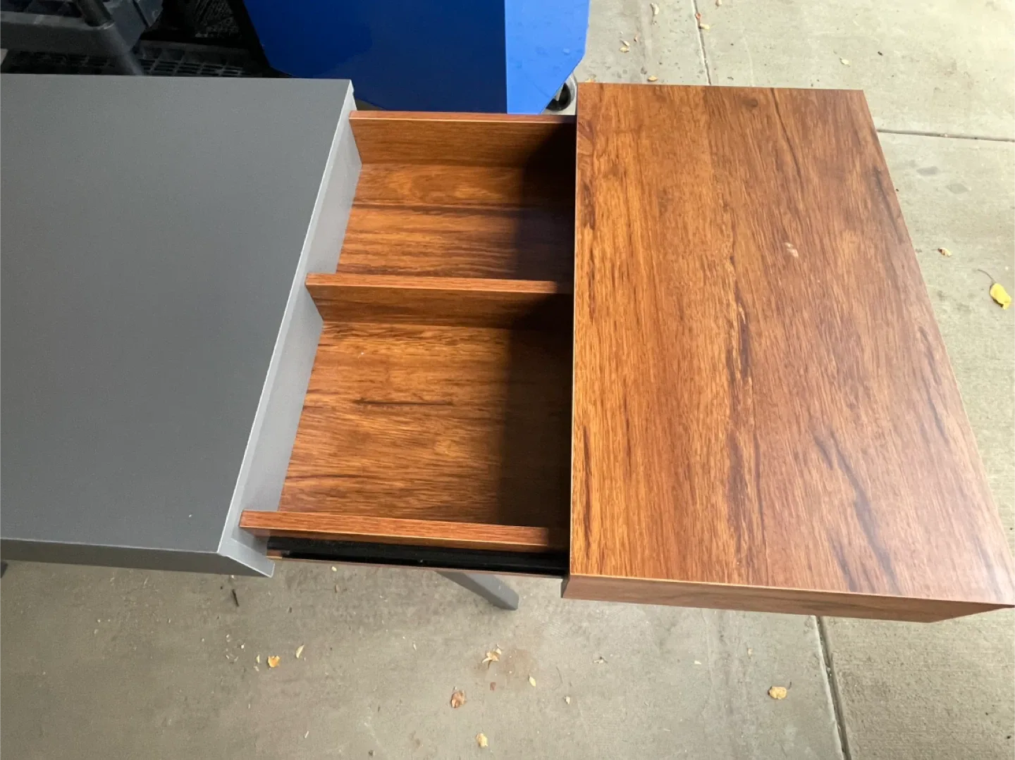 Wood & Grey Desk with Drawers image indicator(5)