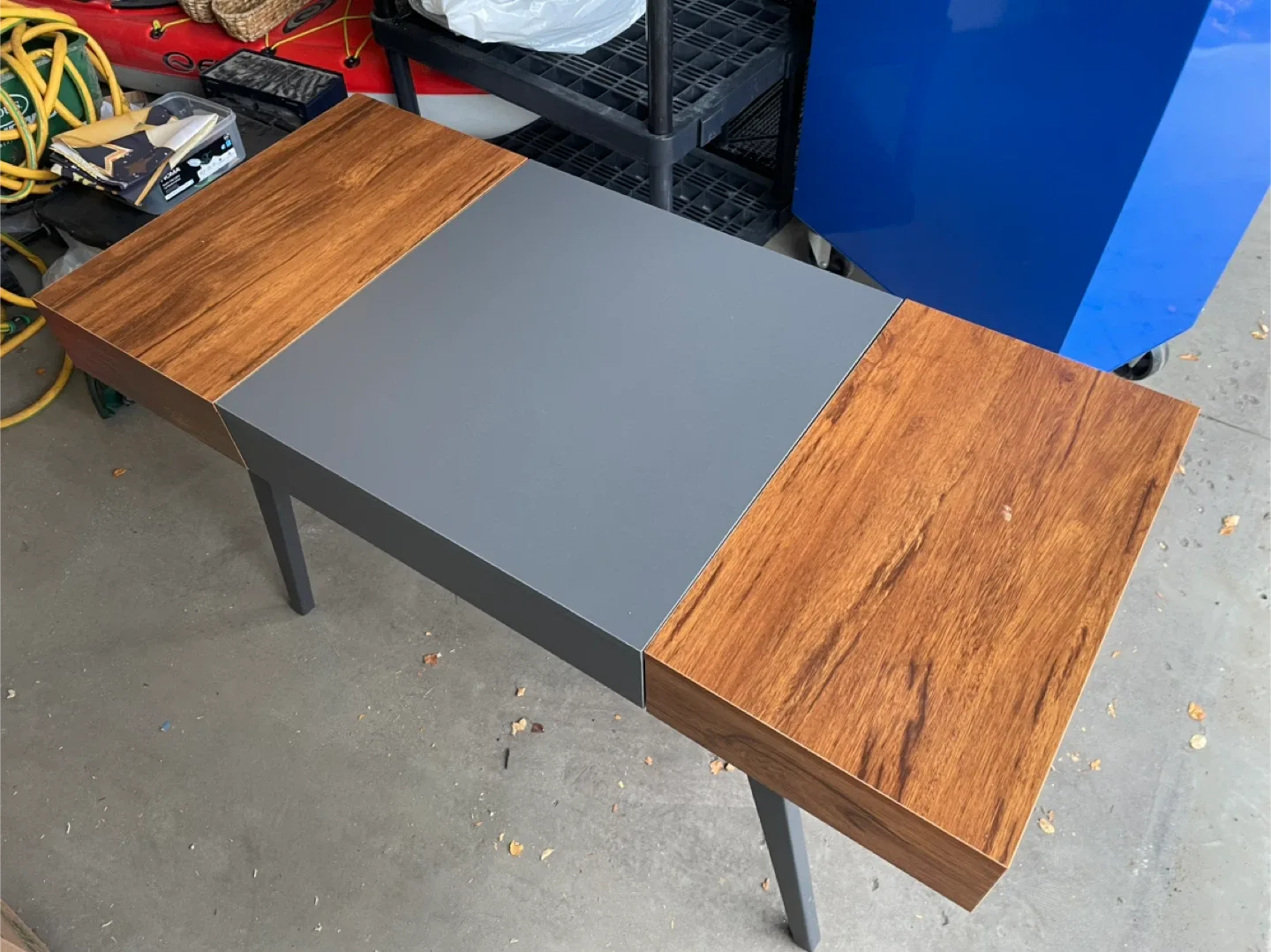 Wood & Grey Desk with Drawers image indicator(2)