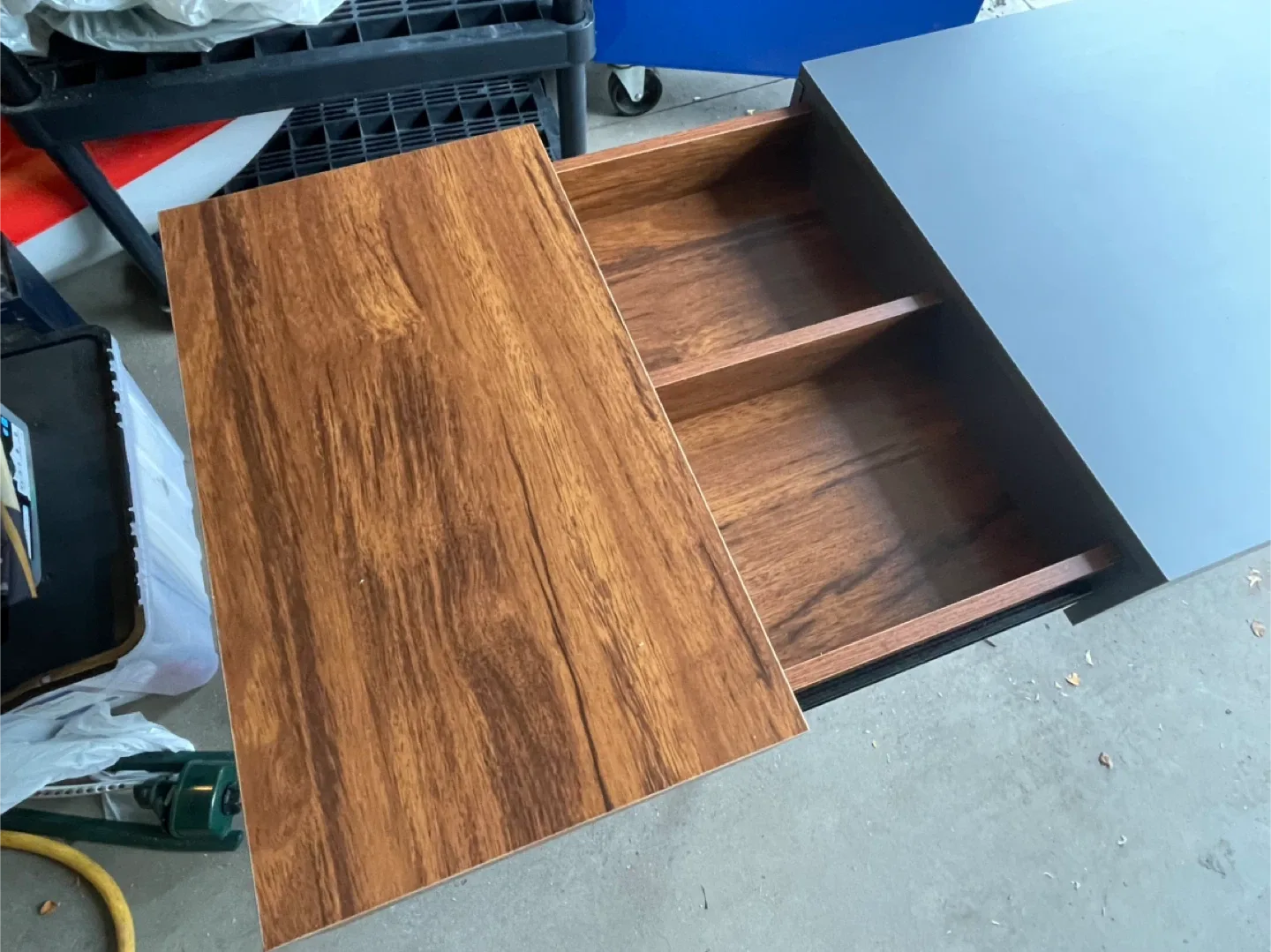 Wood & Grey Desk with Drawers image indicator(6)