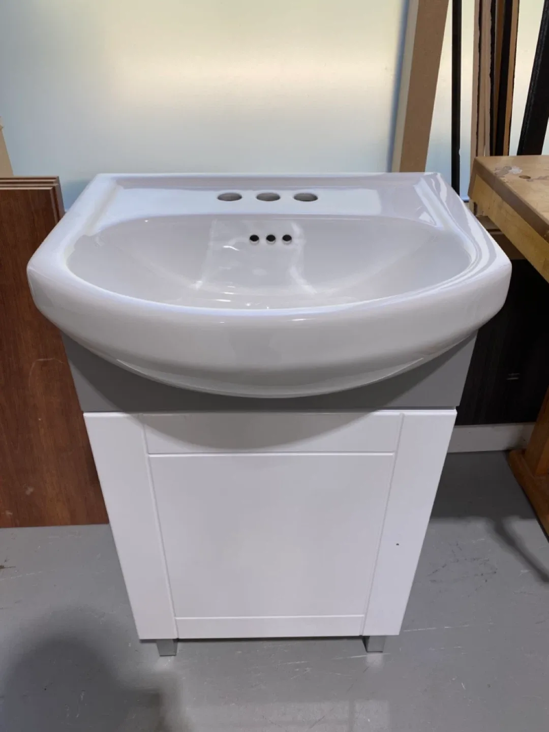 Bathroom Vanity - Grey & White thumbnail