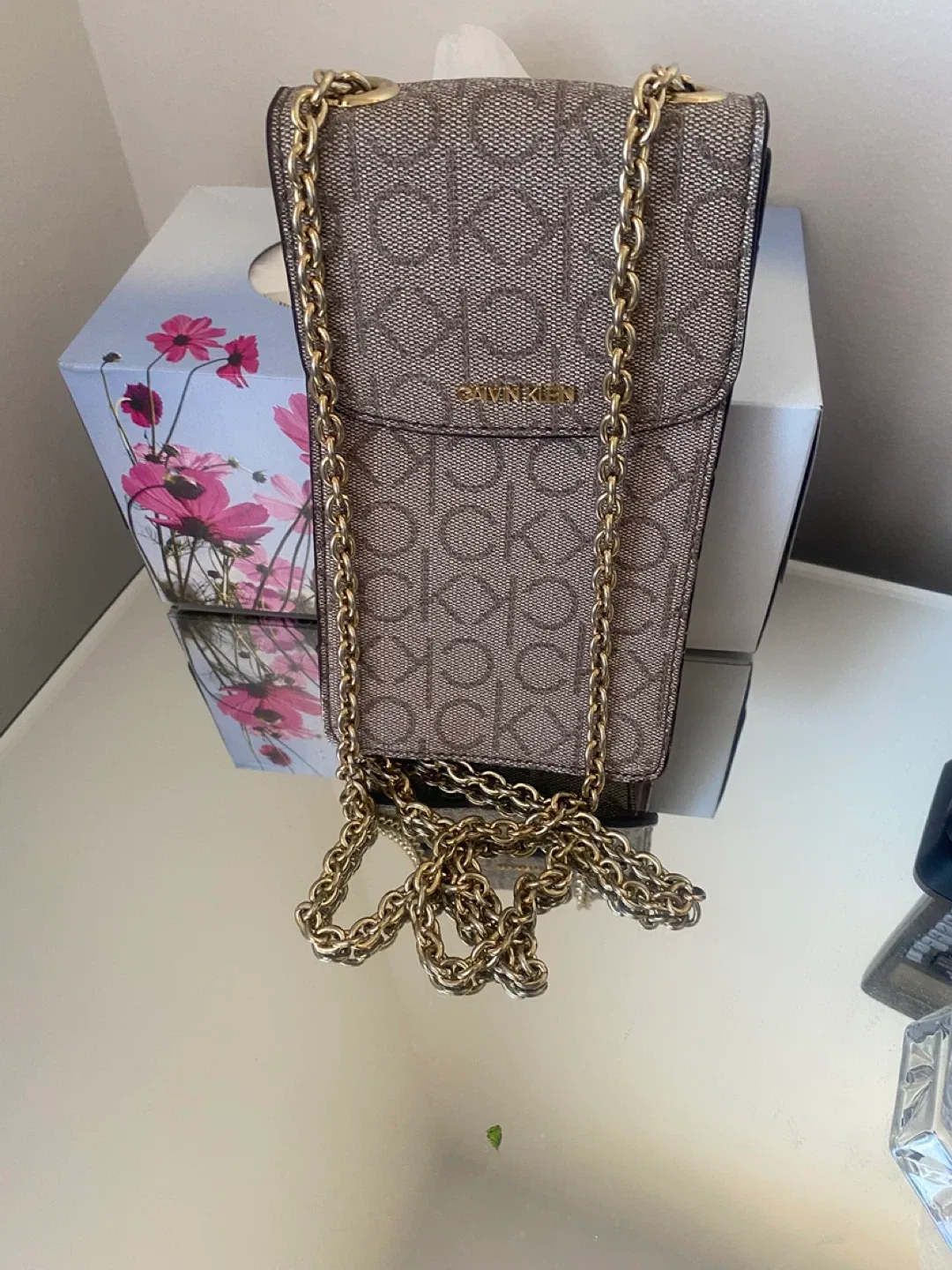 Calvin Klein Brown Crossbody Phone Bag image indicator(2)