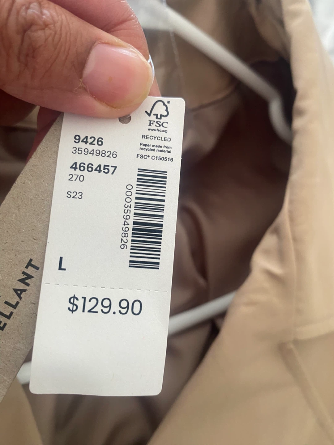 Reitmans Trench Coat - Size Large - photo 5