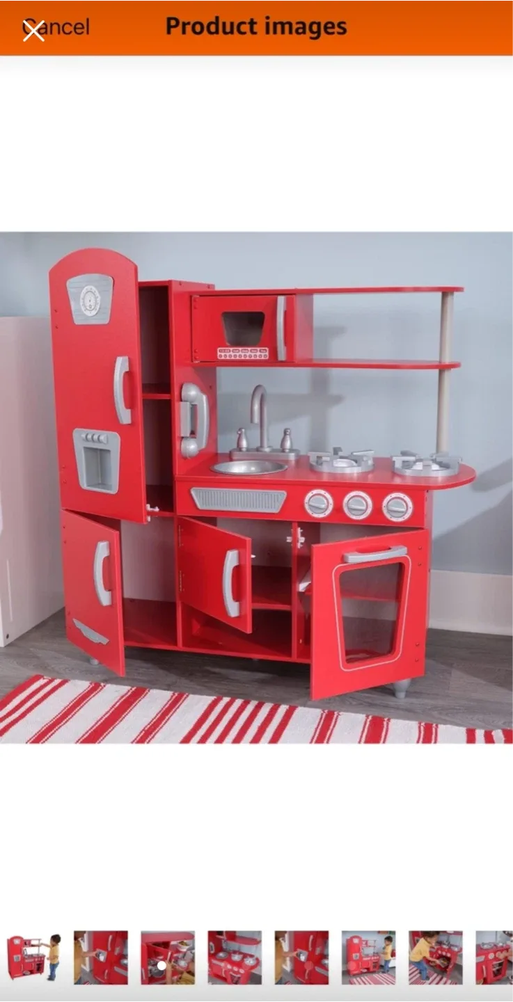 KidKraft Vintage Play Kitchen - Red thumbnail