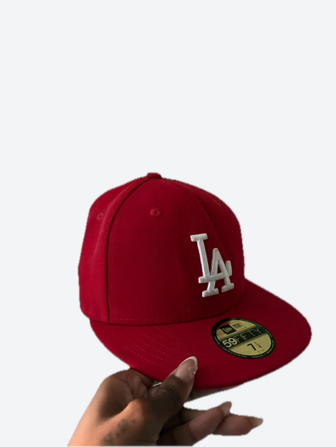 New Era LA Dodgers Fitted Hat - Red, Size 7 1/4 thumbnail