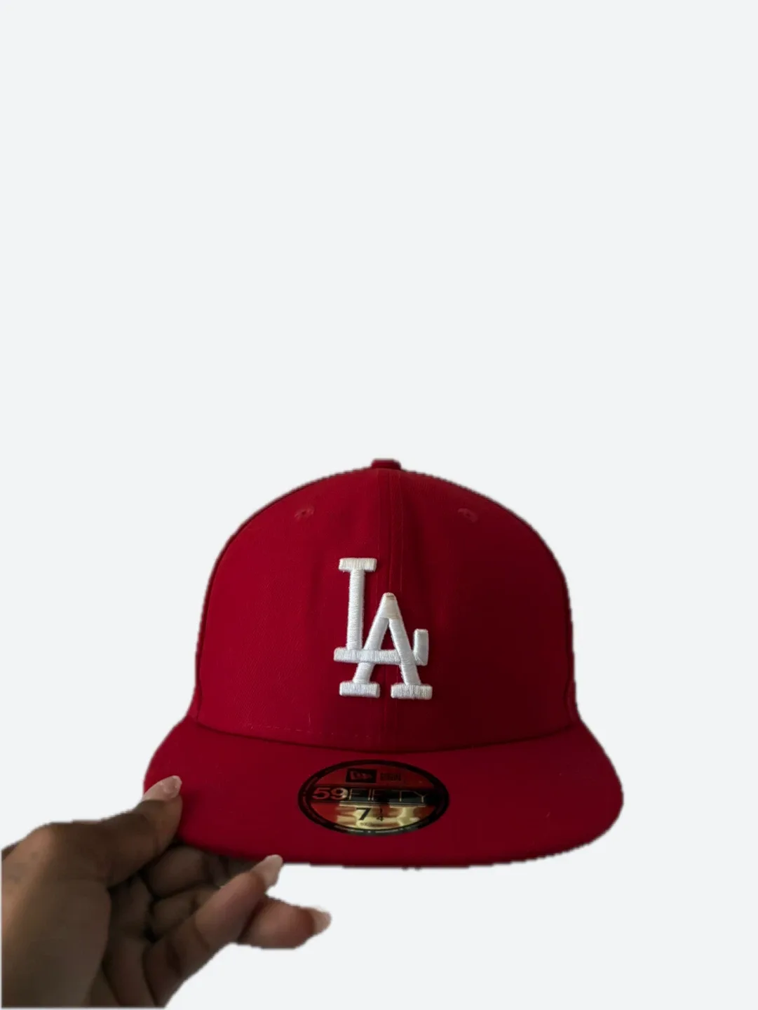 New Era LA Dodgers Fitted Hat - Red, Size 7 1/4 image indicator(2)
