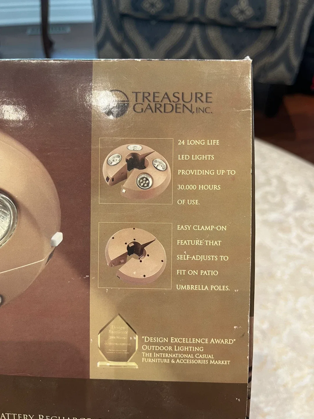 Treasure Garden Vega Battery Rechargeable Umbrella Light image indicator(5)