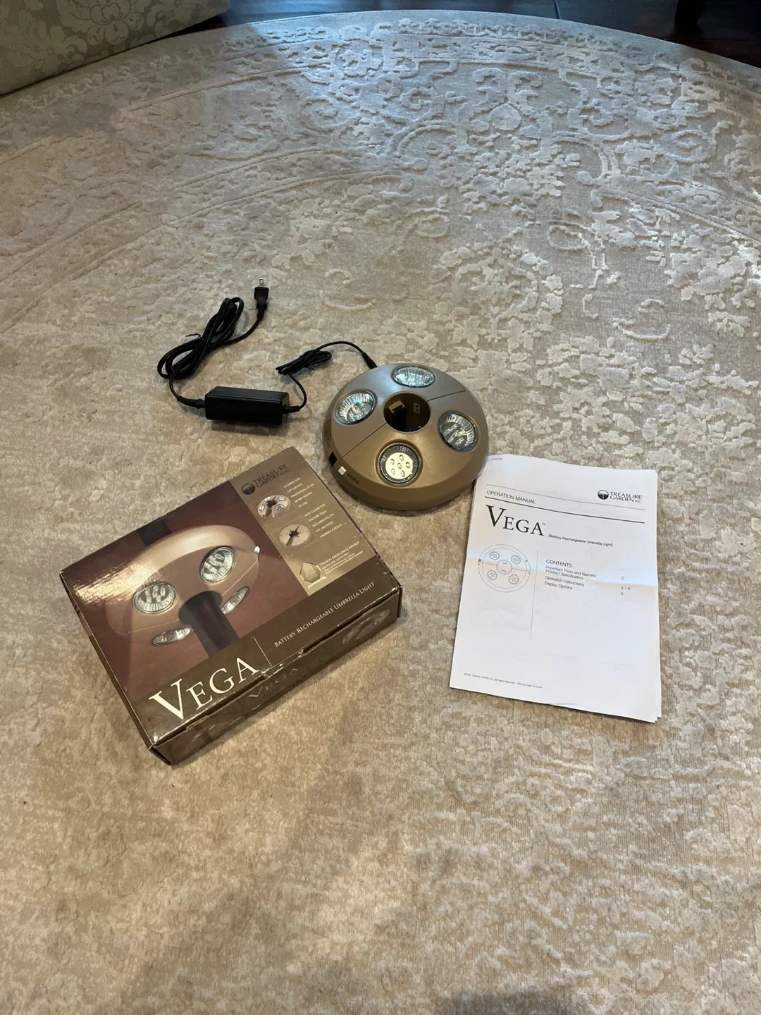 Treasure Garden Vega Battery Rechargeable Umbrella Light image indicator(7)