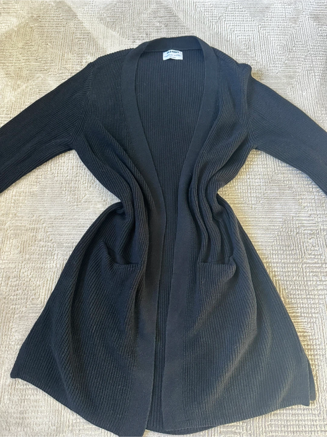 Cozy Black Cardigan - Size M Tall