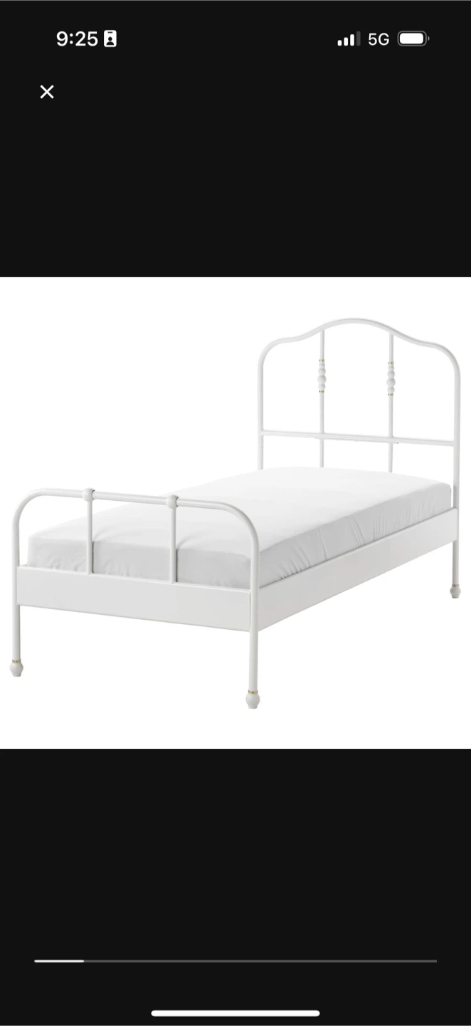 IKEA Hemnes White Bed Frame twin with Mattress - photo 4