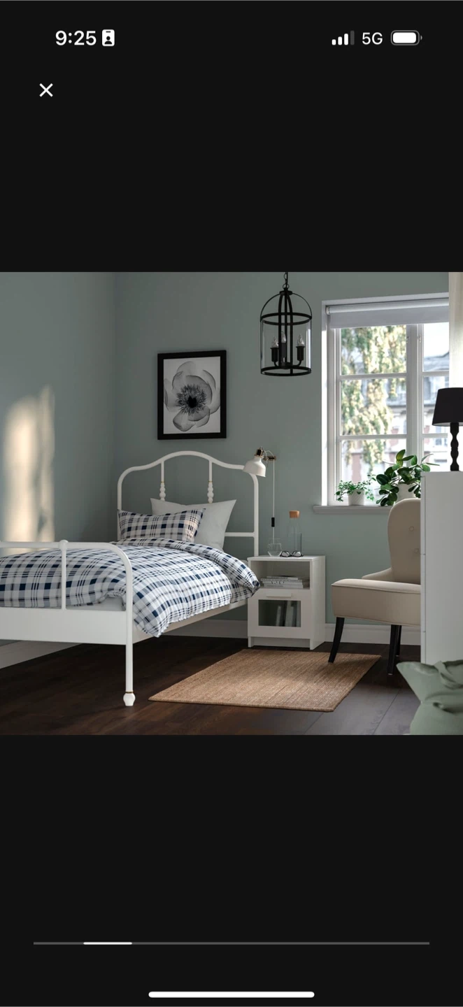 IKEA Hemnes White Bed Frame twin with Mattress - photo 3