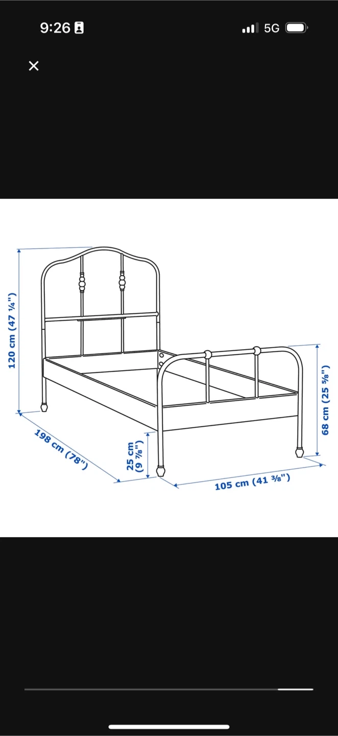 IKEA Hemnes White Bed Frame twin with Mattress - photo 5
