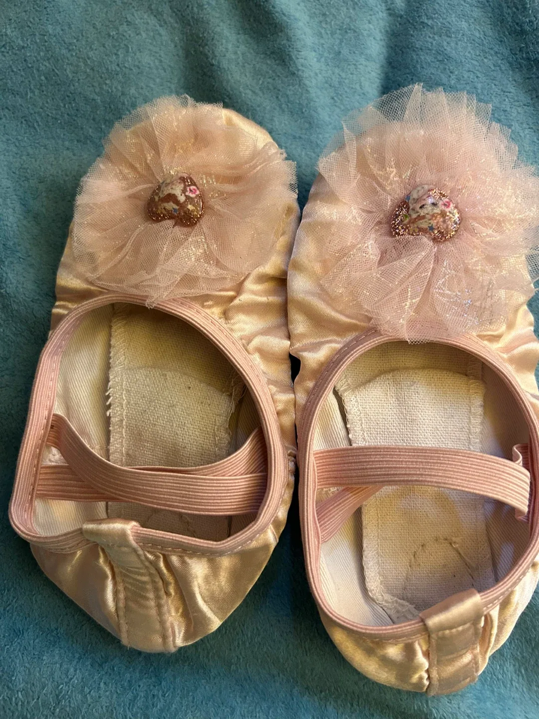 Ballet Slippers - Pink with Flower Detail thumbnail