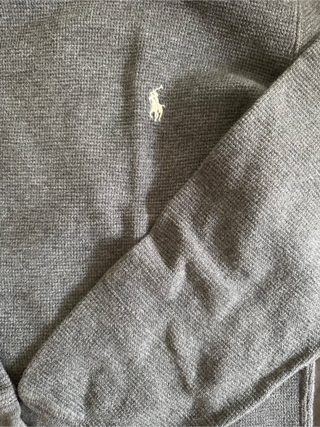 Polo Ralph Lauren Grey Double Knitt T- Shirt - Size S image indicator(3)