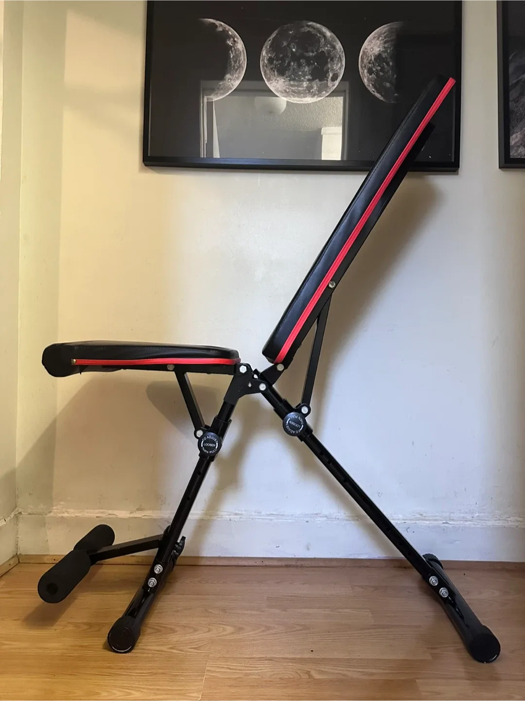 Adjustable Weight Bench - Black & Red thumbnail