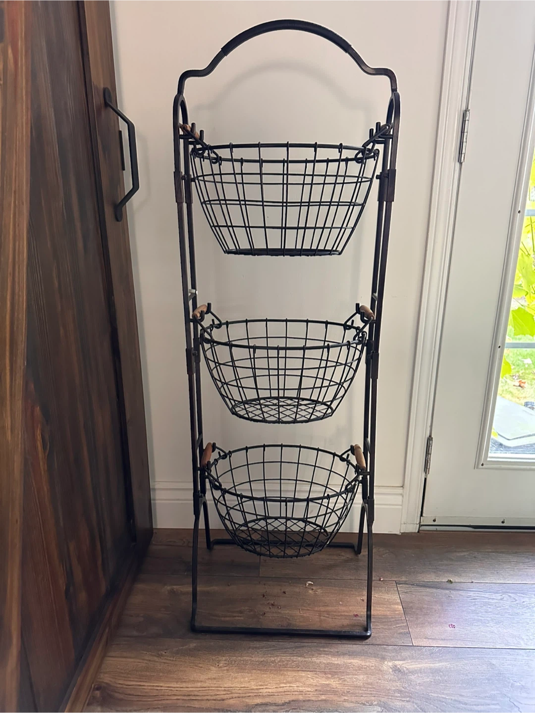 Selling 3-basket metal stand for fruit and vegetables