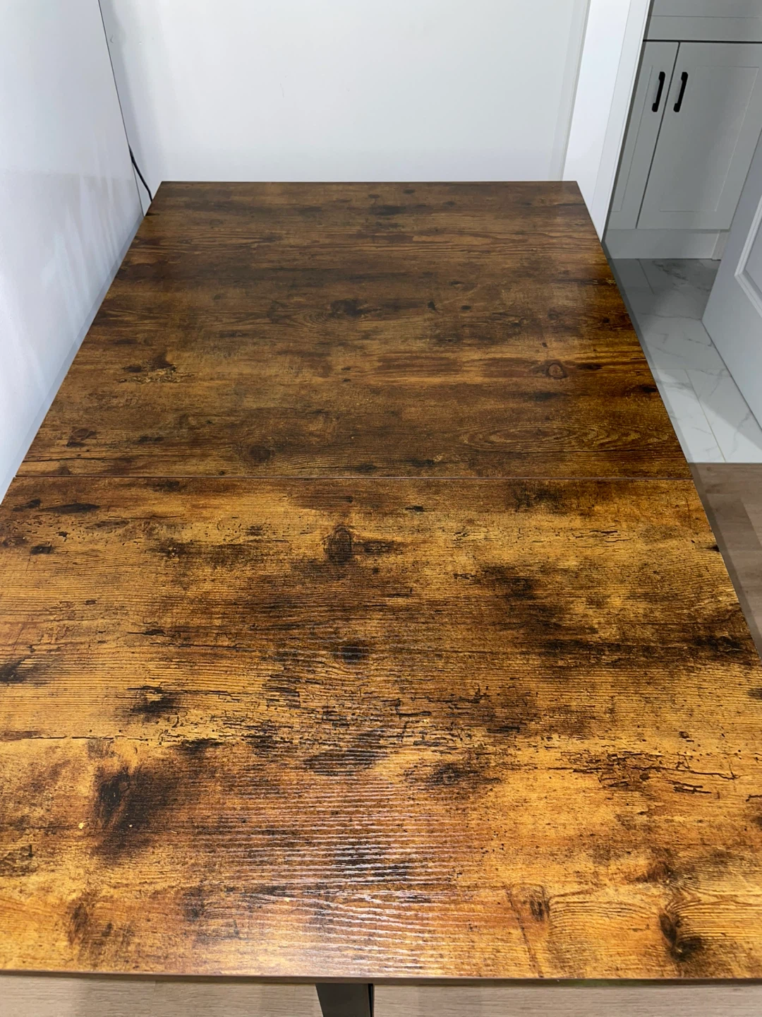 Folding Drop Leaf Dining Table Brown - photo 2