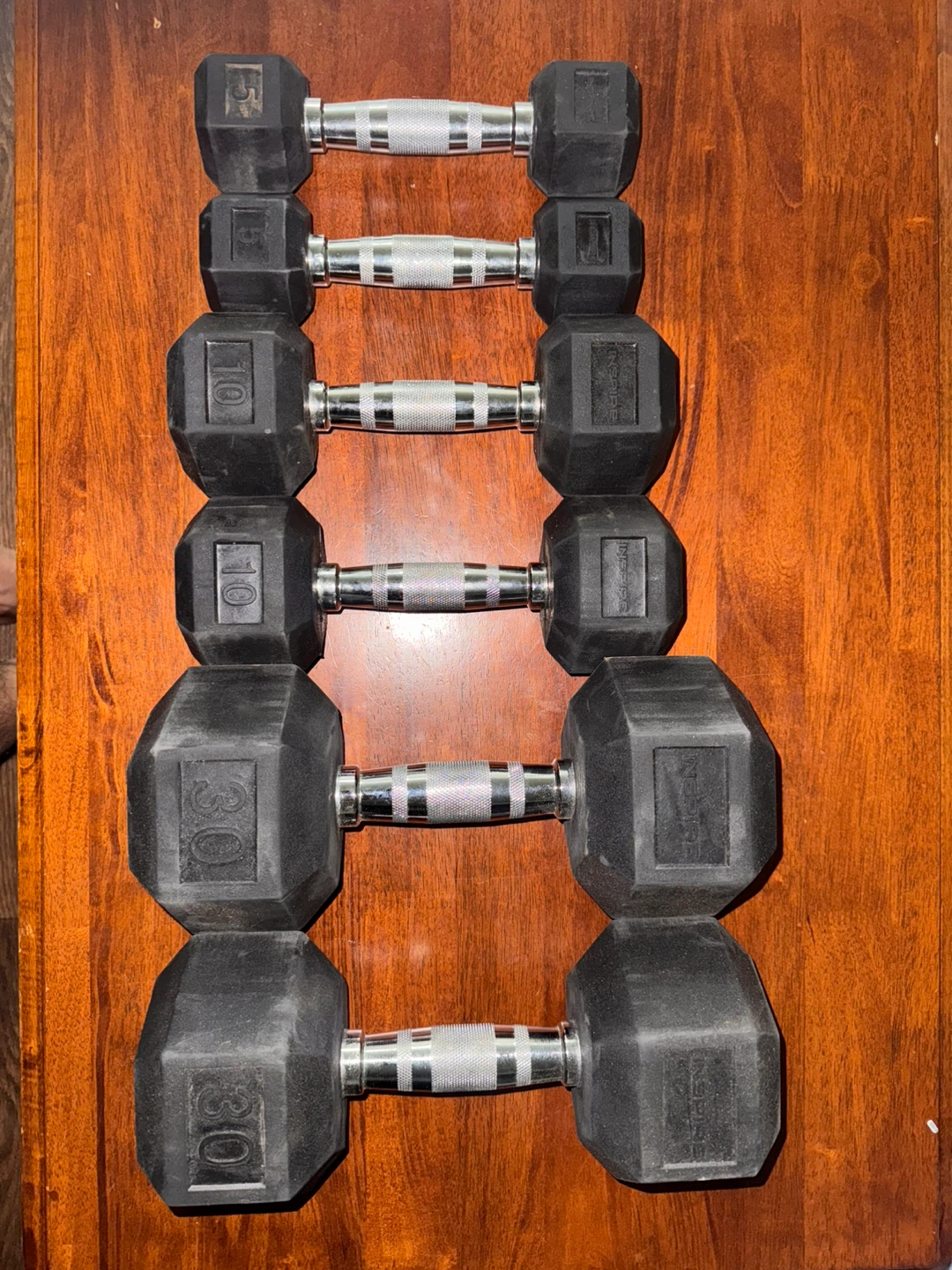 Inspire Fitness Dumbbells - 5, 10, 20, 30 lbs