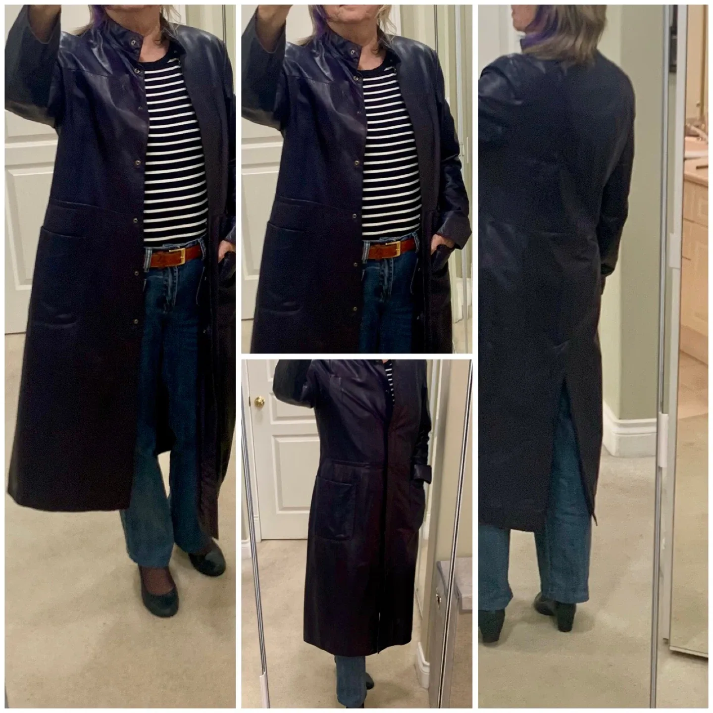 Vintage Danier Canada Leather Coat Size 10 image indicator(4)