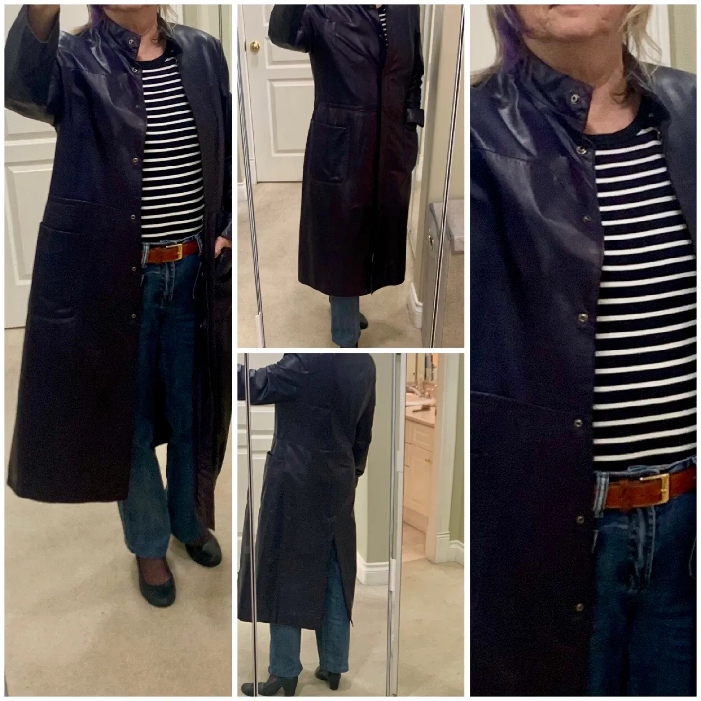 Vintage Danier Canada Leather Coat Size 10 image indicator(5)