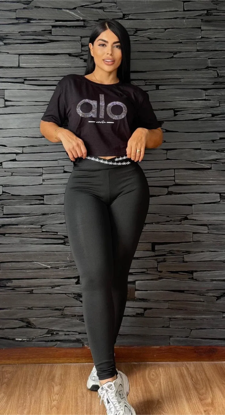 ALO Black Leggings thumbnail