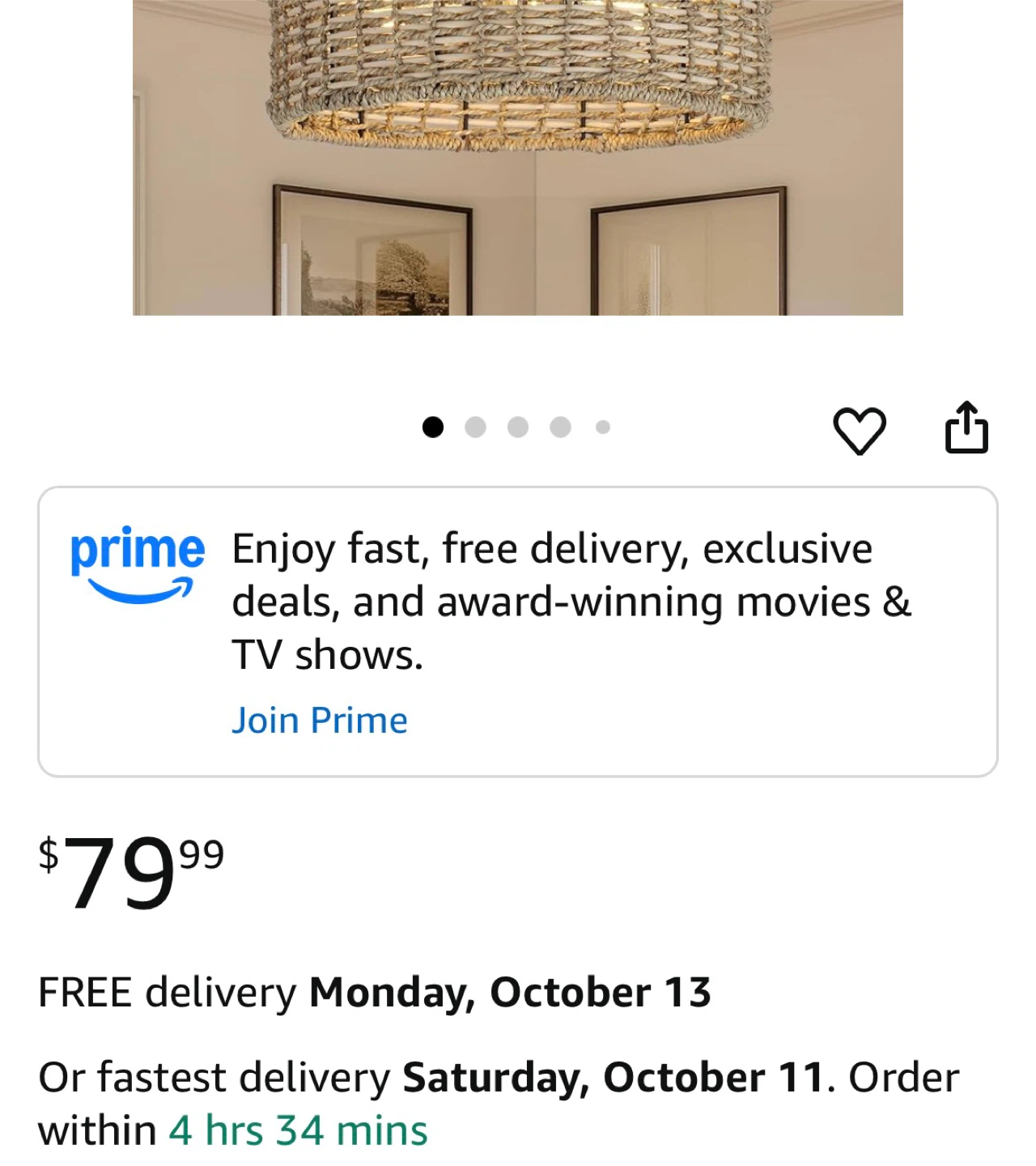 Boho Woven Rattan Ceiling Light Fixture - photo 4