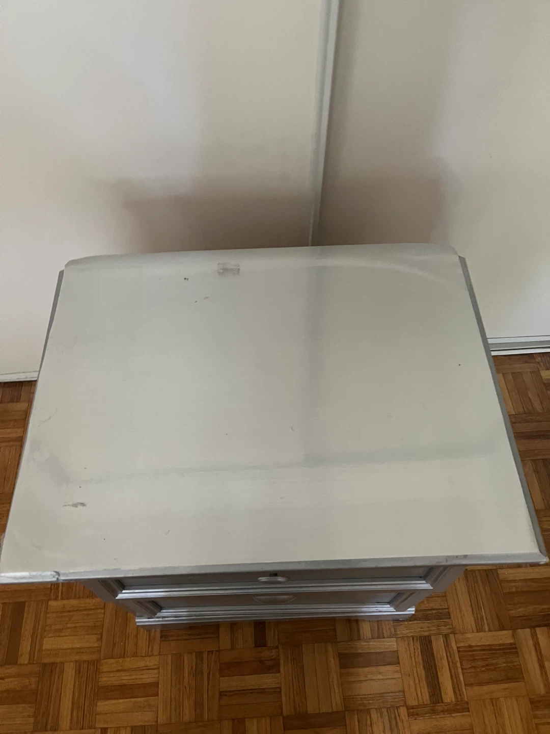 Nightstand, dresser, drawer, silver with match - photo 2