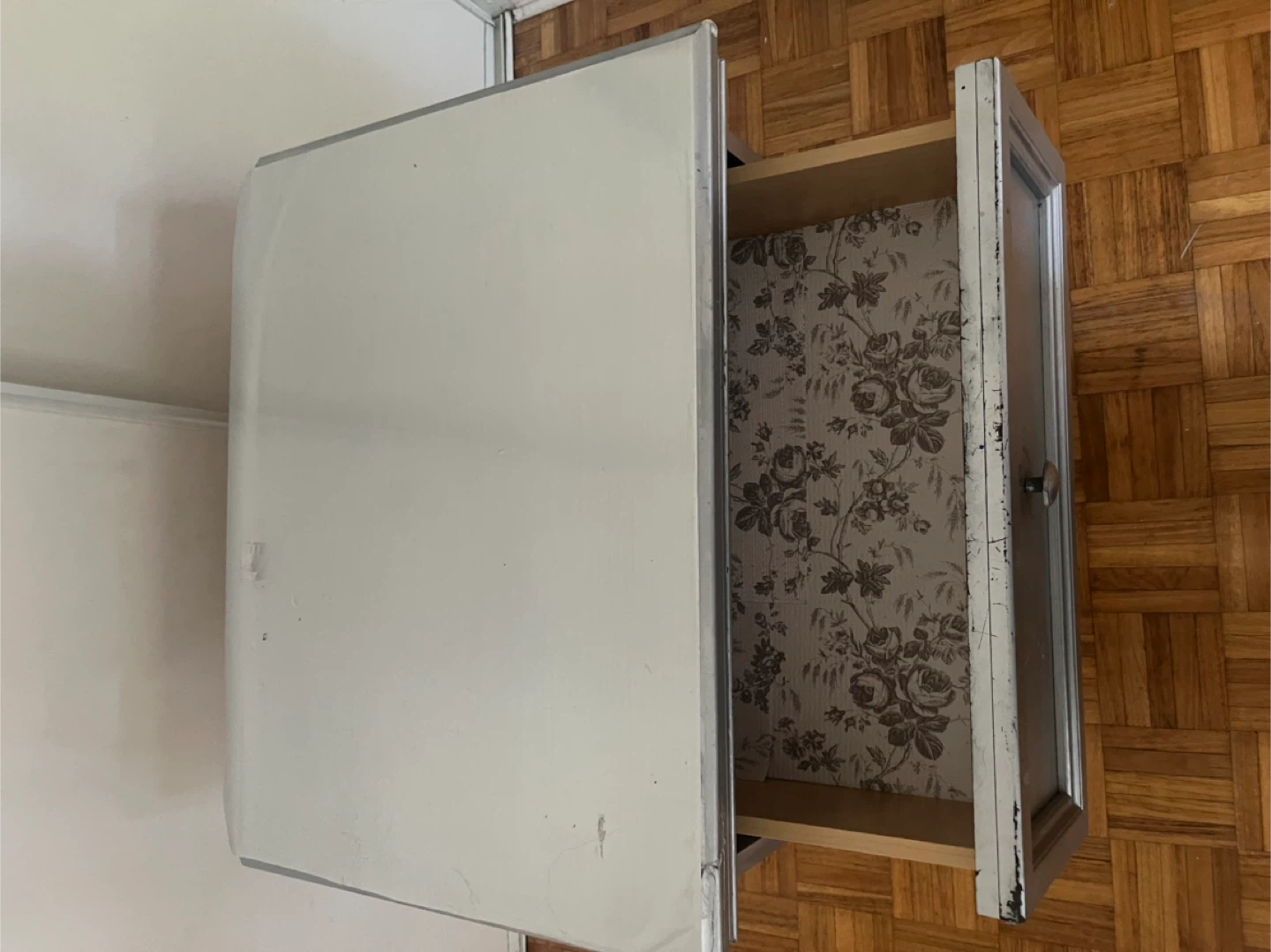 Nightstand, dresser, drawer, silver with match - photo 5