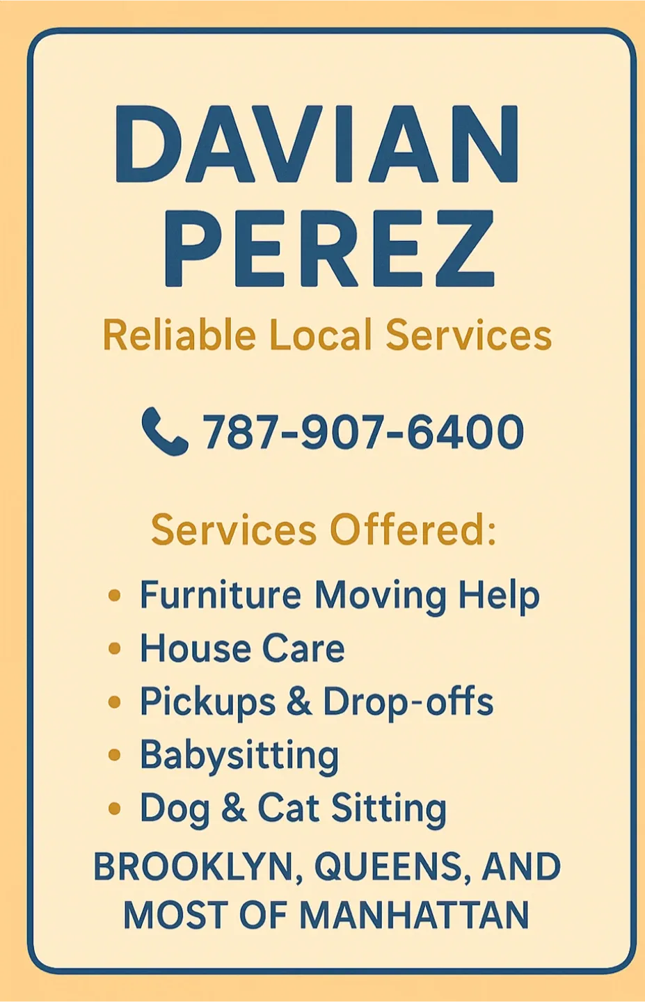 SAVE MY NUMBER! Never know when you’ll need it 😉!