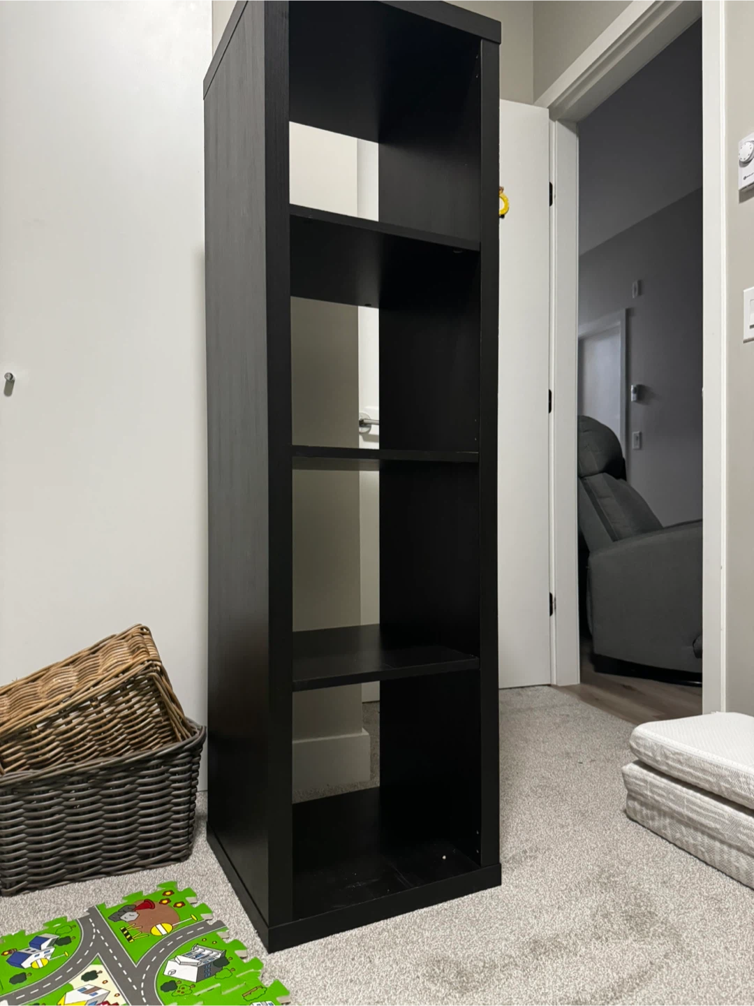 IKEA Kallax Black Bookshelf
