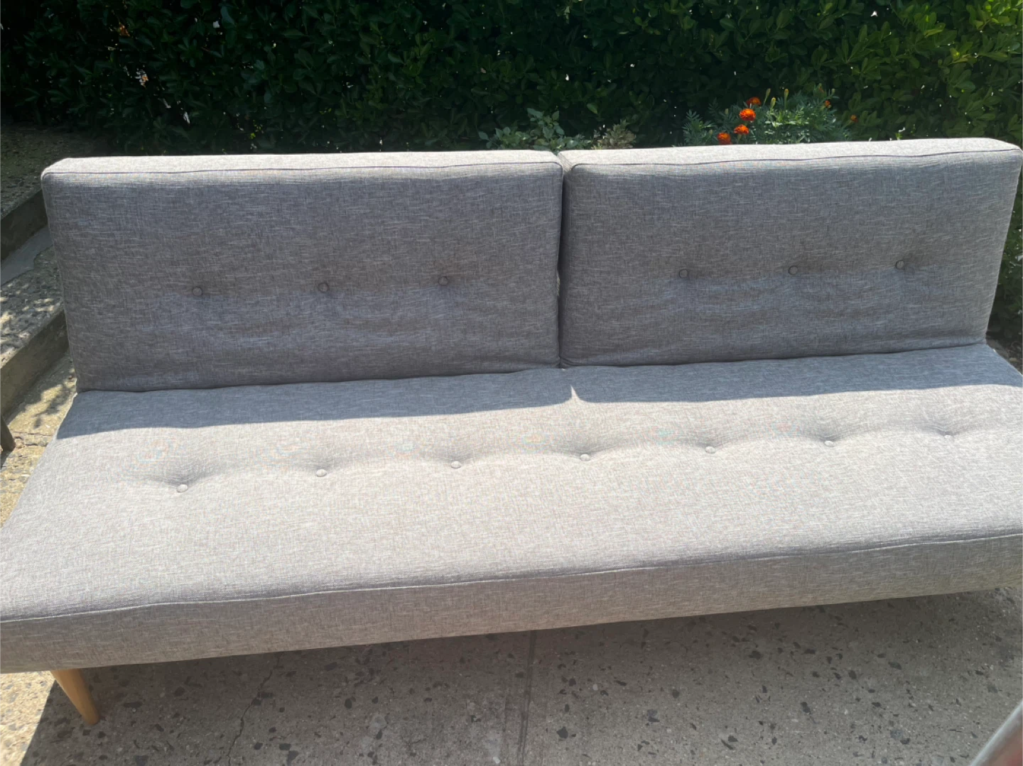 West Elm Gray Futon Sofa Bed