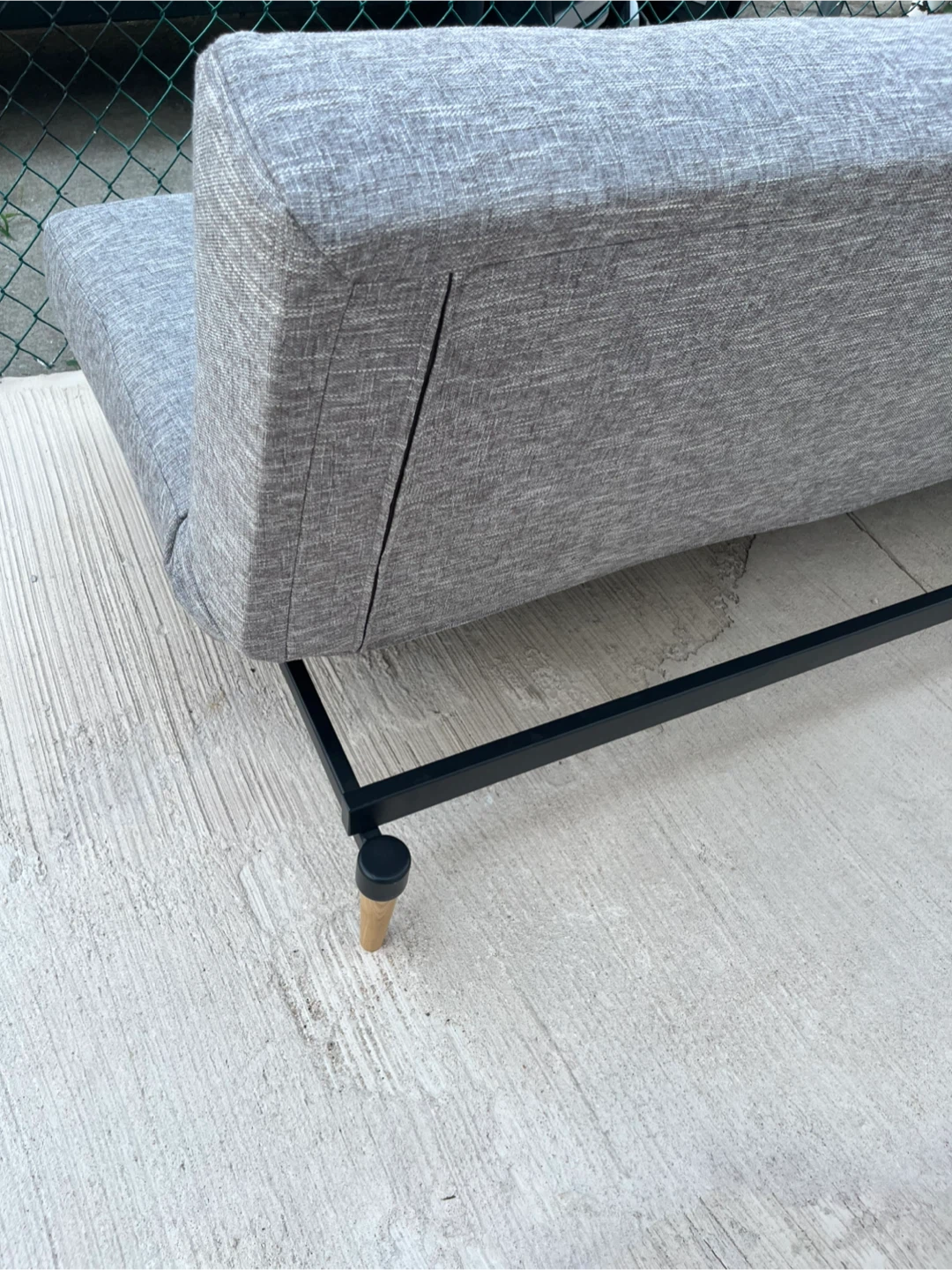 West Elm Gray Futon Sofa Bed - photo 3