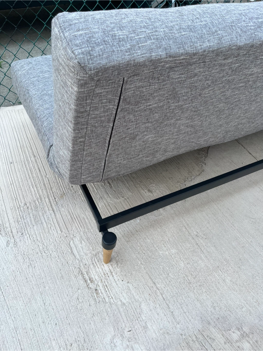 West Elm Gray Futon Sofa Bed - photo 4