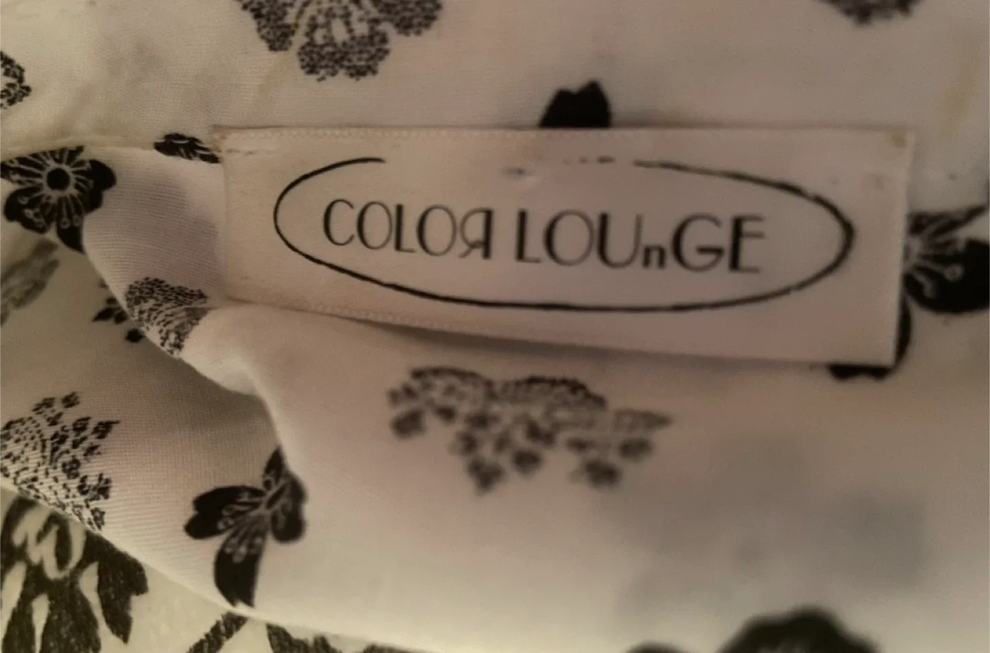 White with Black Floral Print Dress image indicator(6)