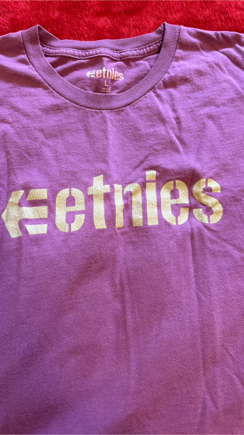 Etnies Purple T-Shirt - Size L - photo 2
