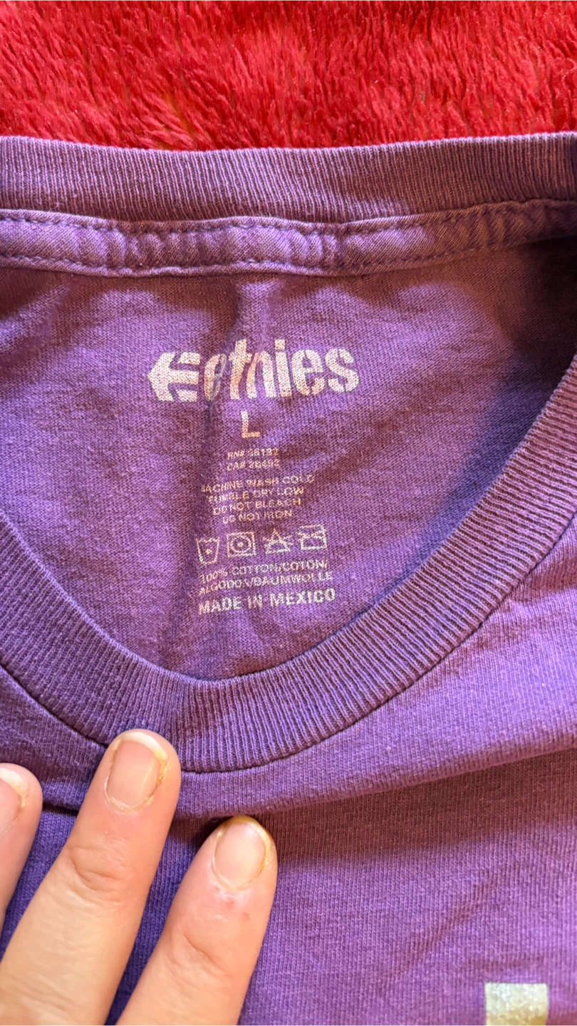 Etnies Purple T-Shirt - Size L - photo 3
