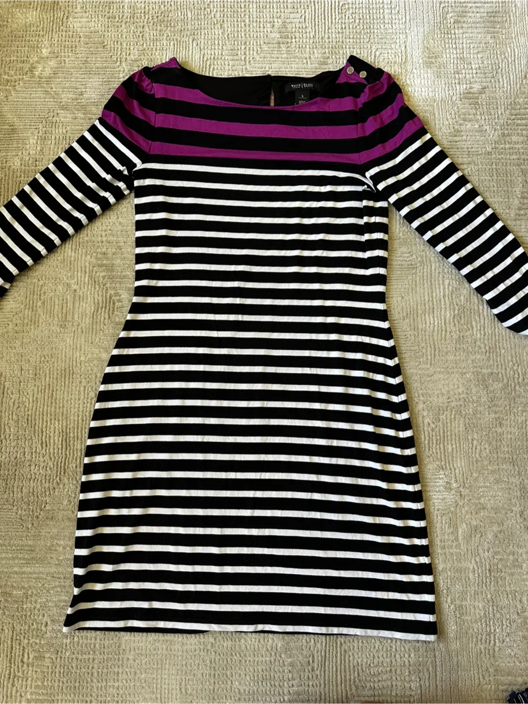 White House Black Market Striped Dress - Size S thumbnail