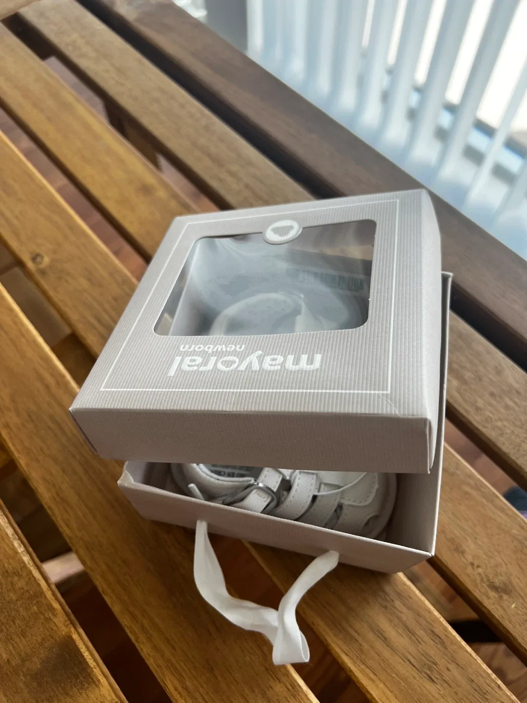 Mayoral Newborn White Sandals - Size 16 (New) thumbnail