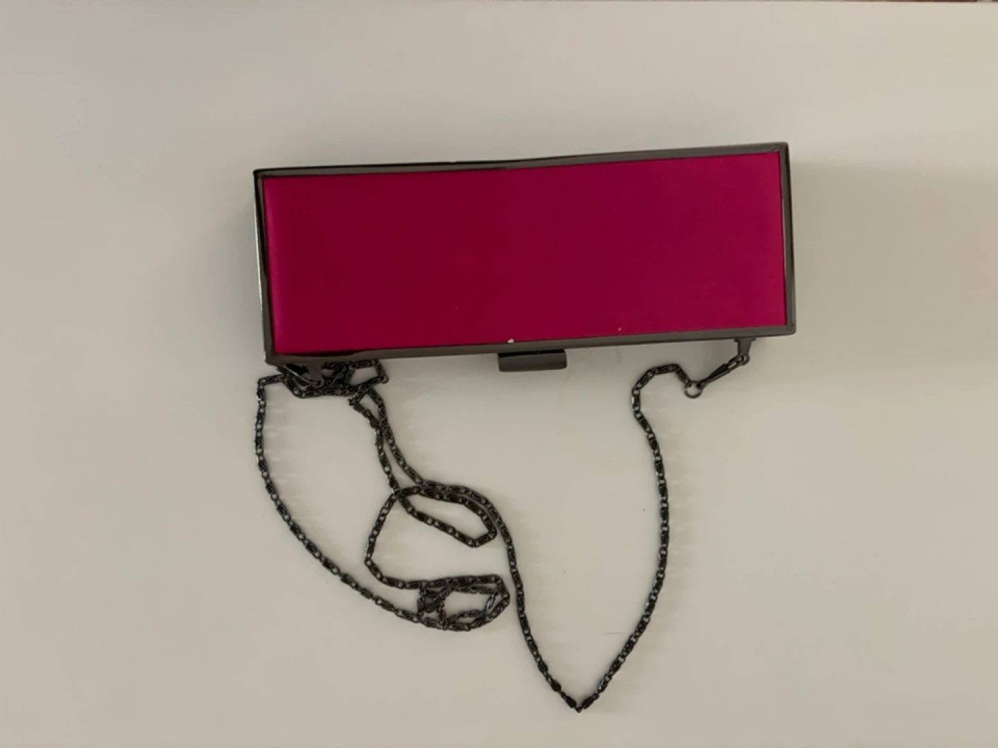 Pink Clutch with Chain Strap