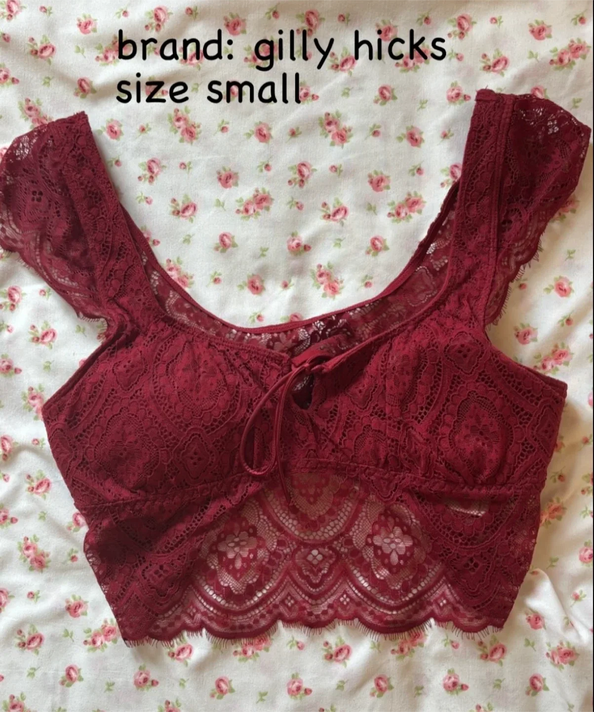 Gilly Hicks Red Crop Top thumbnail