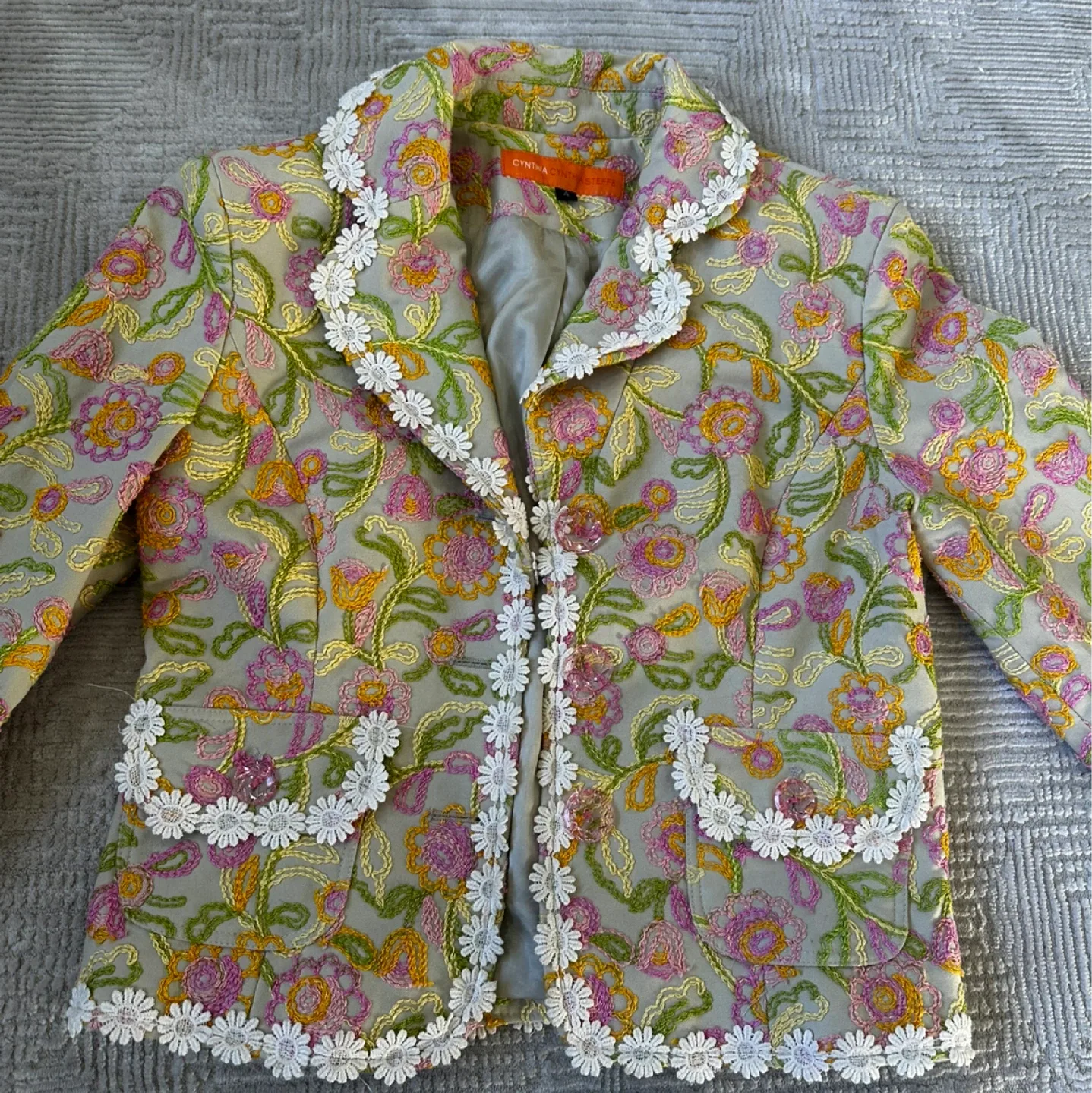Cynthia Steffe Floral Embroidered Jacket - Size 4 thumbnail