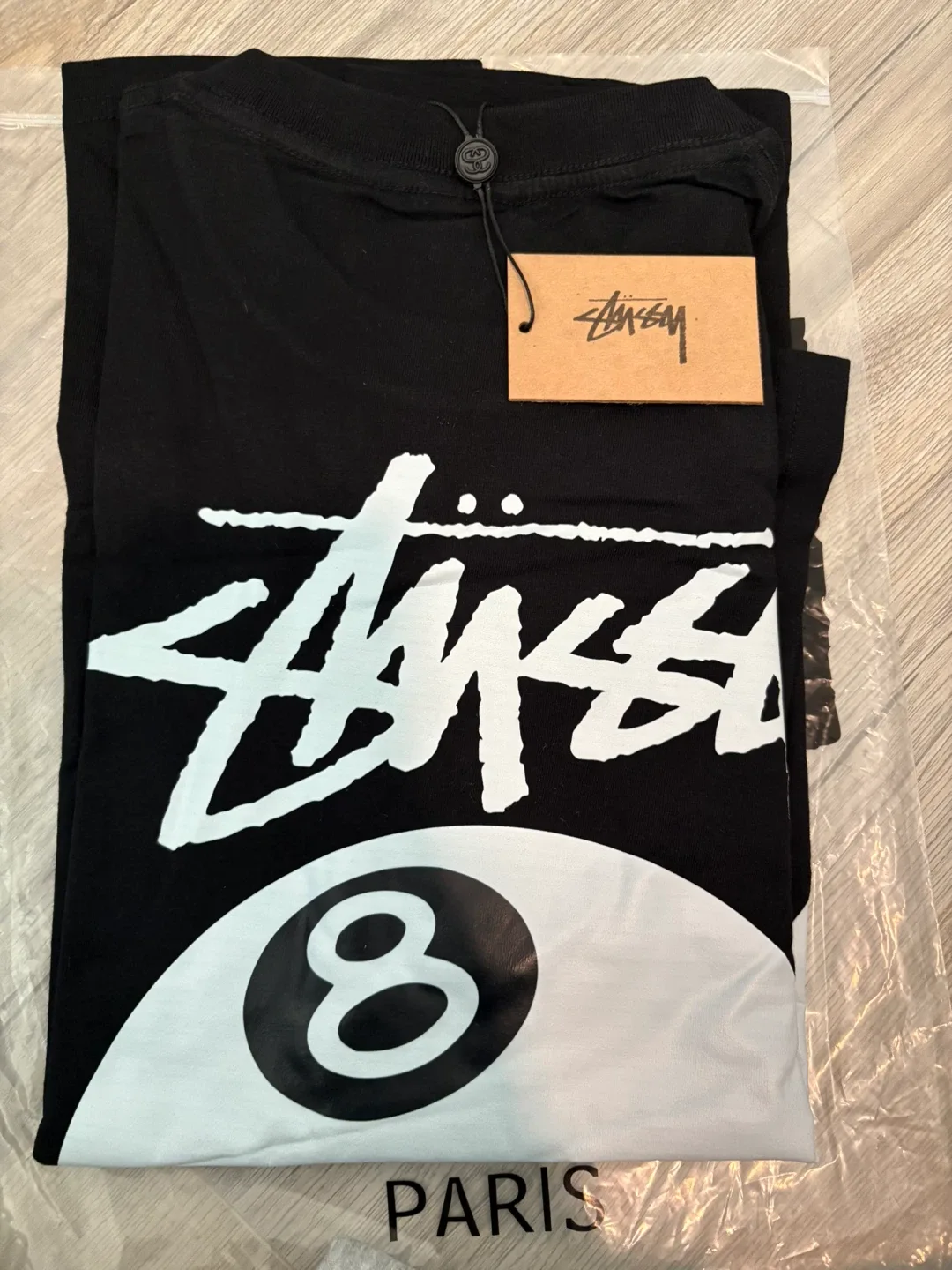 New Large size Stussy 8 Ball Tee - Black image indicator(2)