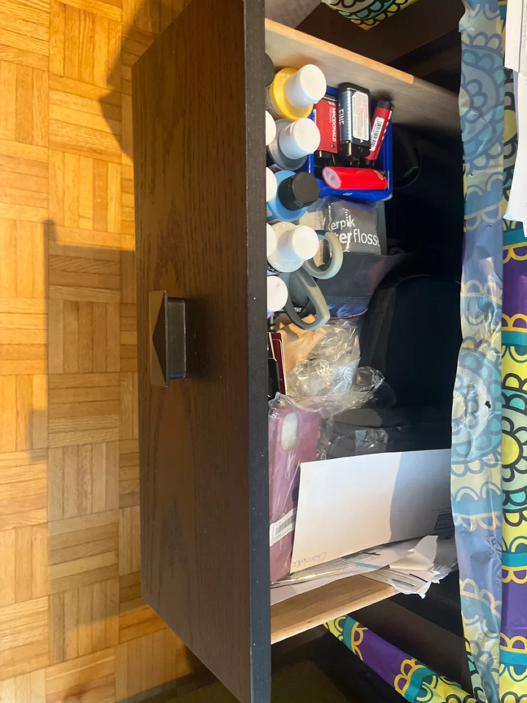 Brown Wood Nightstand with Drawers image indicator(3)