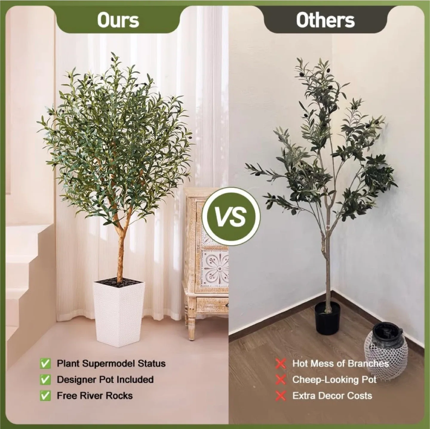 Faux Olive Tree in Pot - 6ft Tall image indicator(5)