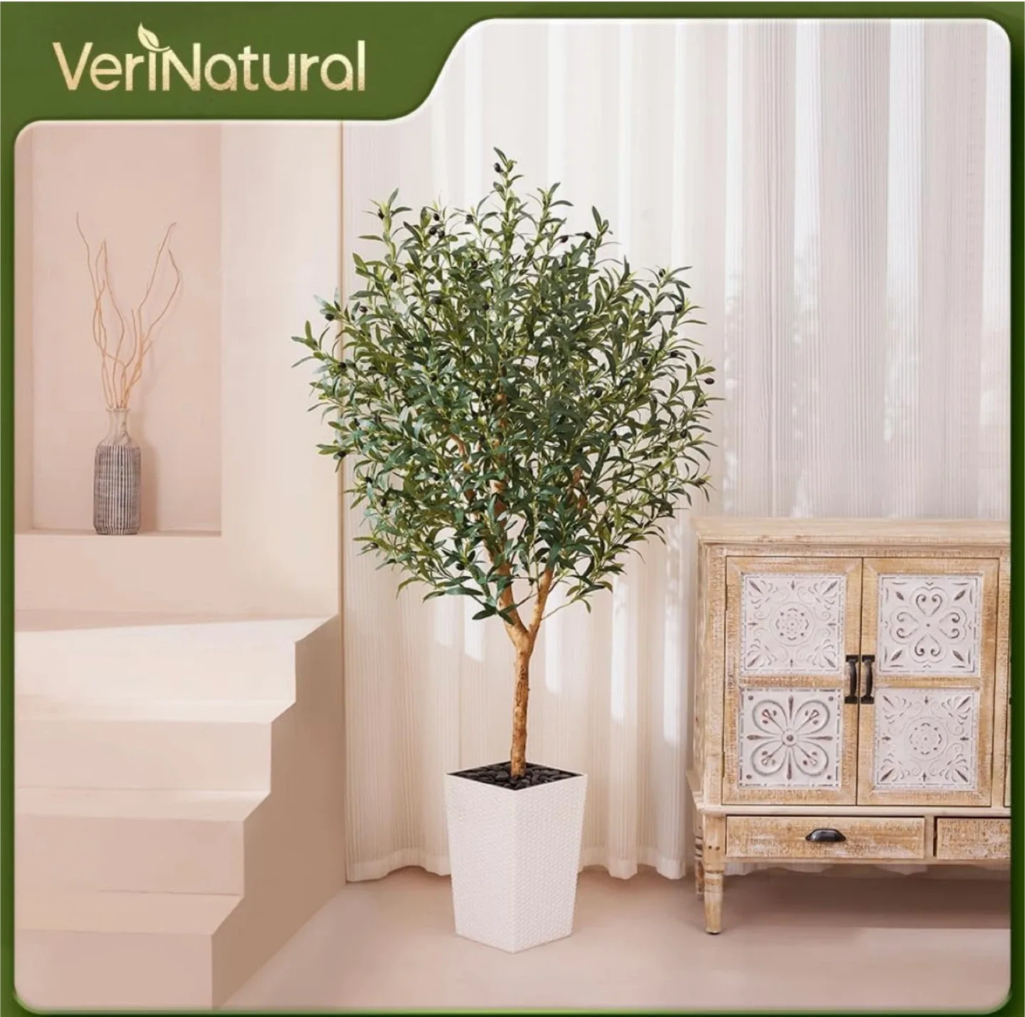 Faux Olive Tree in Pot - 6ft Tall image indicator(8)