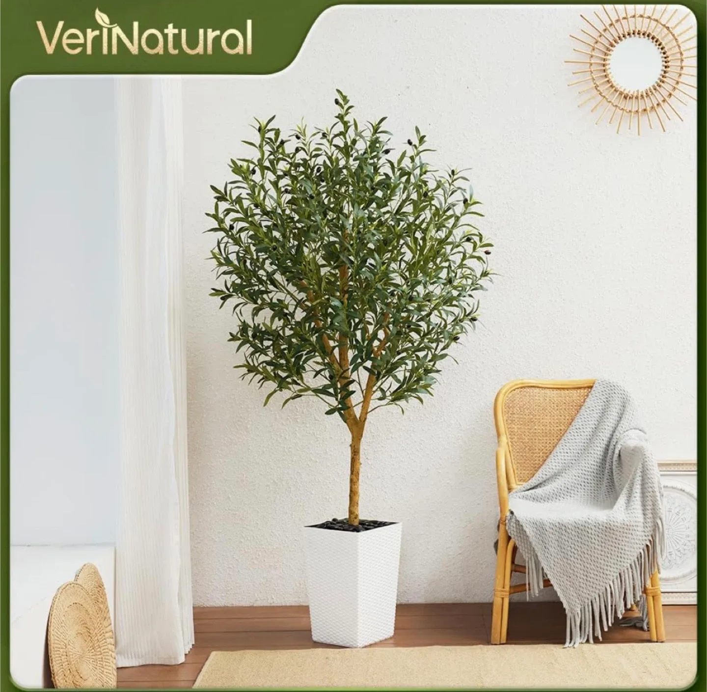 Faux Olive Tree in Pot - 6ft Tall image indicator(9)